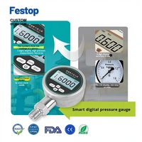 Manomètre numérique liquide Fesop 100 mm, matériau SS304, garantie 1 an, compatible eau/air, diverses applications