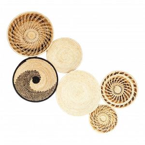 Seagrass mur panier plaque décor marocain plâtre décoration moyen-orient maison <span class=keywords><strong>osier</strong></span> décorations blanc macramé poches - Product Image 1
