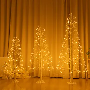 Pabrik cahaya pohon buatan luar ruangan dengan Untuk pencahayaan pelukan pernikahan Led Birch dibuat di Cina