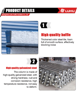 Panneau <span class=keywords><strong>de</strong></span> clôture temporaire en PVC et aluminium pour chantier, clôture colorée et garde-corps pour travaux routiers et <span class=keywords><strong>de</strong></span> construction - Product Image 4