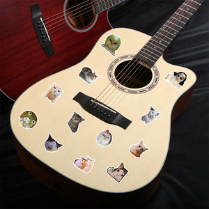 100 pièces/sac Autocollants en vinyle PVC personnalisés, imperméables, à motifs de chats mèmes amusants et d'émoticônes de chatons mignons, style <span class=keywords><strong>Kawaii</strong></span>, pour journal et vélo - Product Image 4