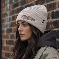 Berretto in Maglia con Logo Personalizzato e Nappina, Etichetta in Pelle Ricamata OEM, Cappello Invernale Unisex di Alta Qualità, Fornitore all'Ingrosso