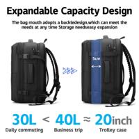 Sac à dos de voyage extensible avec compression par airbag, sacoche pour ordinateur portable étanche pour les affaires modernes