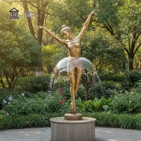 Statue de danseuse en bronze grandeur nature, art moderne, sculpture pour la décoration de jardin privé
