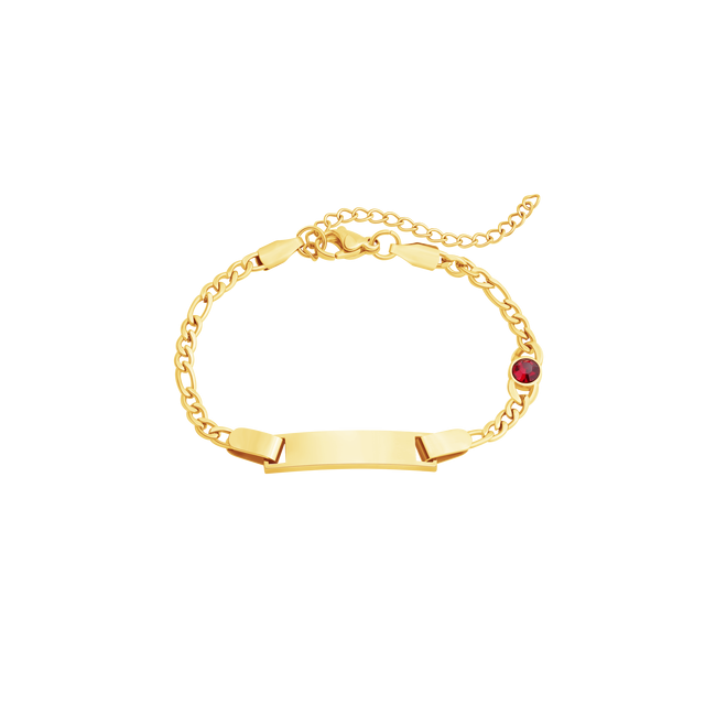 Customized Name Id Bar Bracelet Birthstone Bracelet for Baby Children Toddler Birthday Gift From Mom Grandma