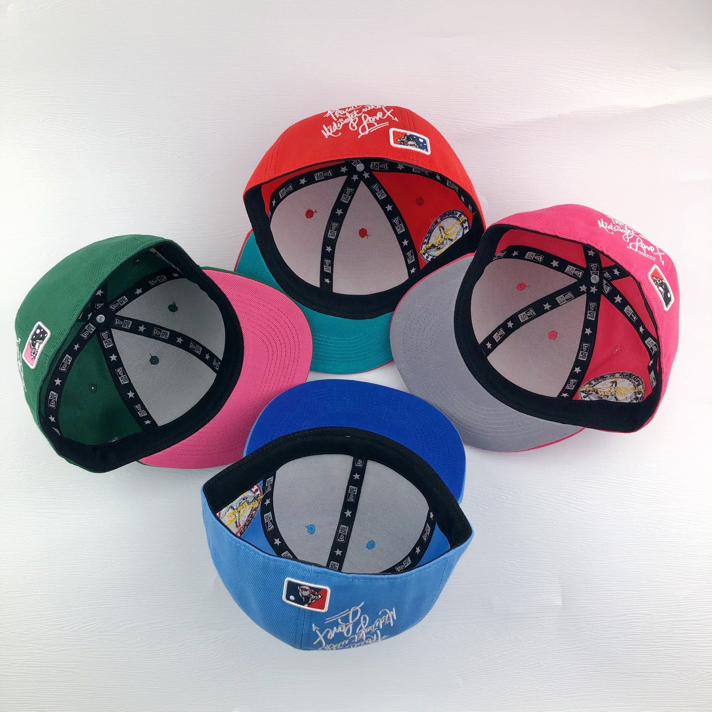 Personalized Fitted Hats For Men Black Custom Embroidered