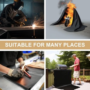 Hitze beständiges Silica-Glasfaser gewebe Feuerfestes, mit hoher Kieselsäure beschichtetes Glasfaser gewebe Wärme dämmmaterial - Product Image 4