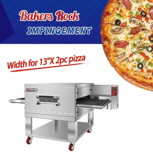 Pizza de grande capacité faisant le <span class=keywords><strong>four</strong></span> commercial empilable de pizza de convoyeur de structure isolée par biens de machine - Product Image 1