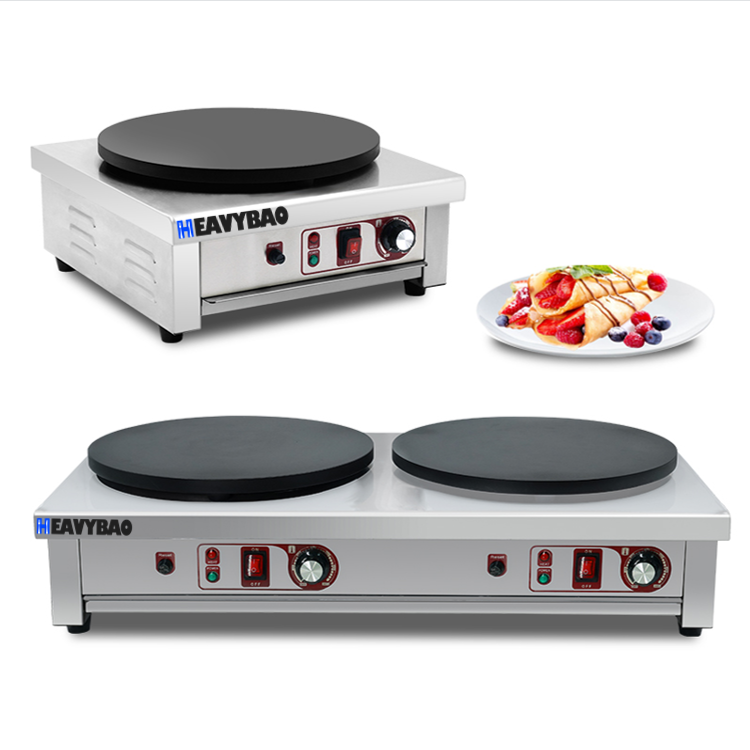 Heavy bao Commercial Restaurant Equipment Krepp maschine Elektrische industrielle Pfannkuchen-Krepp maschine für Catering-Geräte