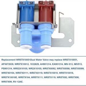 Valve d'entrée d'eau pour réfrigérateur GE WR57X10051, électrique, en plastique, installation facile, pièce 00410 - Product Image 5