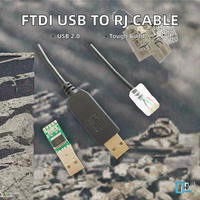 Adaptador Serial FTDI Ft230xs USB 2.0 UART TTL 3.3v 5V de Aleación de Aluminio con Cubierta de PVC, Cable de 1m con Blindaje Trenzado RJ11 RJ12 RJ45