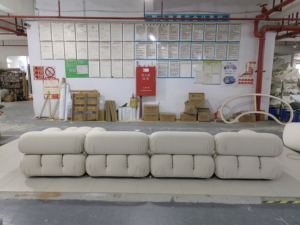 クリームサビワビデザインイタリアのミニマリスト生地モジュラー断面ソファ取り外し可能3 + 2 + 1人大きなヴィラアパートホテルソファ - Product Image 4