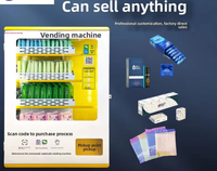 Distributeur automatique de serviettes hygiéniques mini commercial sans personnel avec paiement par code QR et bande LED