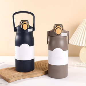 Stainless Steel Insulated Water <b>Bottle</b> 304 Large Capacity With Handle For Outdoor Travel Hiking Car Use - Product Image 1