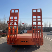 Semi-remorque surbaissée fiable à trois essieux pour le transport de machines lourdes (excavatrices, bulldozers) – Lowboy