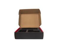 Boîtes d'expédition en carton imprimées avec logo personnalisé, impression offset 4 couleurs, insert en mousse de 2 mm, carton ondulé, laminage mat, doublure en mousse