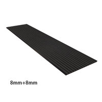 Panneau acoustique en bois naturel de 8 mm, Akupanel, avec support en feutre PET, panneau mural absorbant le son pour la décoration intérieure