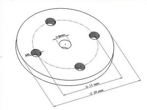 Montaje de cuernos de metal de 25T para RC Servos Robot <span class=keywords><strong>MG945</strong></span> MG995 MG946 Tipo de disco Servo Arm - Product Image 3
