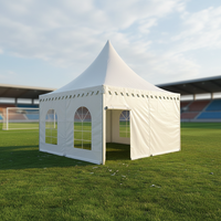 Tente Pagode Transparente d'Extérieur avec Structure en Aluminium et Couverture en PVC, Chapiteau Simple Couche pour Événements