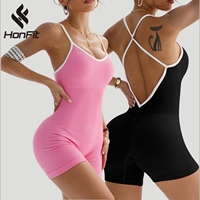 Combinaisons pour femmes combishorts Sexy Gym entraînement entraînement une pièce costume personnalisé blanc respirant Fitness Yoga sport body