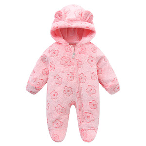 Stock lot plain poliestere new born baby pagliaccetto caldo vestiti a manica lunga <span class=keywords><strong>pagliaccetti</strong></span> <span class=keywords><strong>invernali</strong></span> per bambini all'ingrosso - Product Image 4