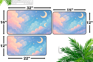 Tapis de Souris Pastel Bleu, Tapis de Bureau Kawaii, Tapis de Souris Esthétique, Décoration de Bureau Mignonne, Tapis de Bureau Nuages, Cadeaux de Bureau XL <span class=keywords><strong>XXL</strong></span> - Product Image 3