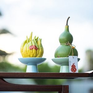 Plato de Cerámica para Frutas, Forma Irregular, Porcelana de Lujo, Estilo Retro, Bandeja para Postres de Boda, Plato para Aperitivos y Té, Ofrenda Budista - Product Image 1