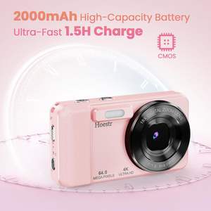 Caméra A60 4K, batterie longue durée 2000 mAh, <span class=keywords><strong>temps</strong></span> d'enregistrement de 12 heures, zoom 18x, heure et date, mise au point automatique, caméra pour la photographie et la vidéo - Product Image 6