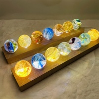 Boule de cristal étoilée 3D en verre à LED, lumière colorée pour la décoration intérieure – Meilleure vente