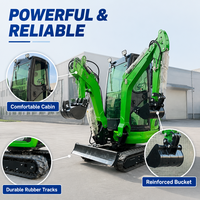 Excavatrice compacte efficace de 2 tonnes, moteur Euro 5, chenilles en caoutchouc pour l'entretien routier, pelle mécanique, prête à être expédiée