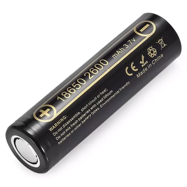 LiitoKala Lii-26A 18650 2600mAh 3.7V Rechargeable Li-ion Battery 18650 Lithium Battery Pack for Power Bank
