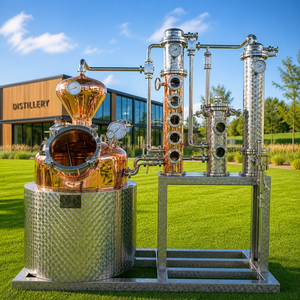 Équipement de distillation d'alcool Tonsen 500L, alambic en cuivre, machine de distillation en acier inoxydable pour whisky, brandy, gin, vodka - Product Image 2