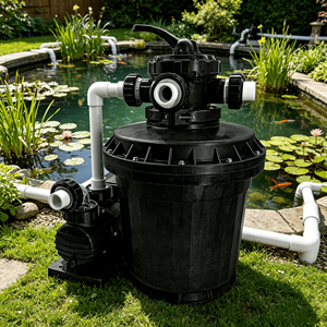 Système de filtration de bassin CADISDON à filtration profonde avec lumière UV, filtre pour poissons et jardin, en plastique - Product Image 1