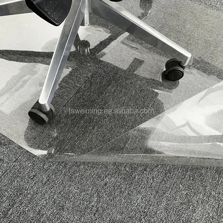 Customized Protective Super Clear PVC Chair Mat For Carpet And Hardwood Floor