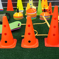 Kerucut Sepak Bola Grosir, Kerucut Agility Sepak Bola dengan Tas Jinjing dan Penyangga untuk Latihan Sepak Bola, Kerucut Agility Olahraga Anak, Fleksibel