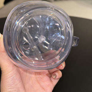 Bicchieri Mason Jar in Plastica AS da 20oz con Effetto Globo di Neve, Doppia Parete in Acrilico, con Coperchio e Cannuccia, Disponibili negli Stati Uniti - Product Image 5