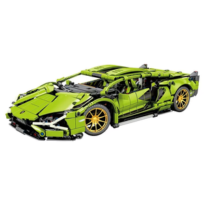 ランボスポーツカーGini組み立て式ビルディングブロック機械式グループモデルカーリモートコントロールABS組み立ておもちゃに対応 - Product Image 5