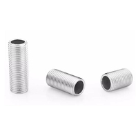 304 Stainless Steel Full Thread Hollow Stud Bolts M10 Fine Thread Lamp Nipple for Lighting Accessories