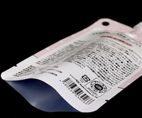 Pochette Doypack biodégradable en PE et feuille d'aluminium, imprimée en couleur, thermosoudée sur 3 côtés, avec bec verseur, encoche de déchirement, anti-fuite et refermable