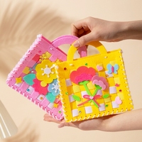 Kit de bricolage pour enfants pour la fabrication de sacs faits main, cadeau pour la fête des mères, tissu non tissé écologique, jouet éducatif, améliore la motricité fine
