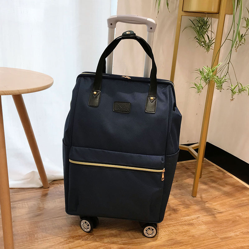 Dark blue universal wheel single trolley bag