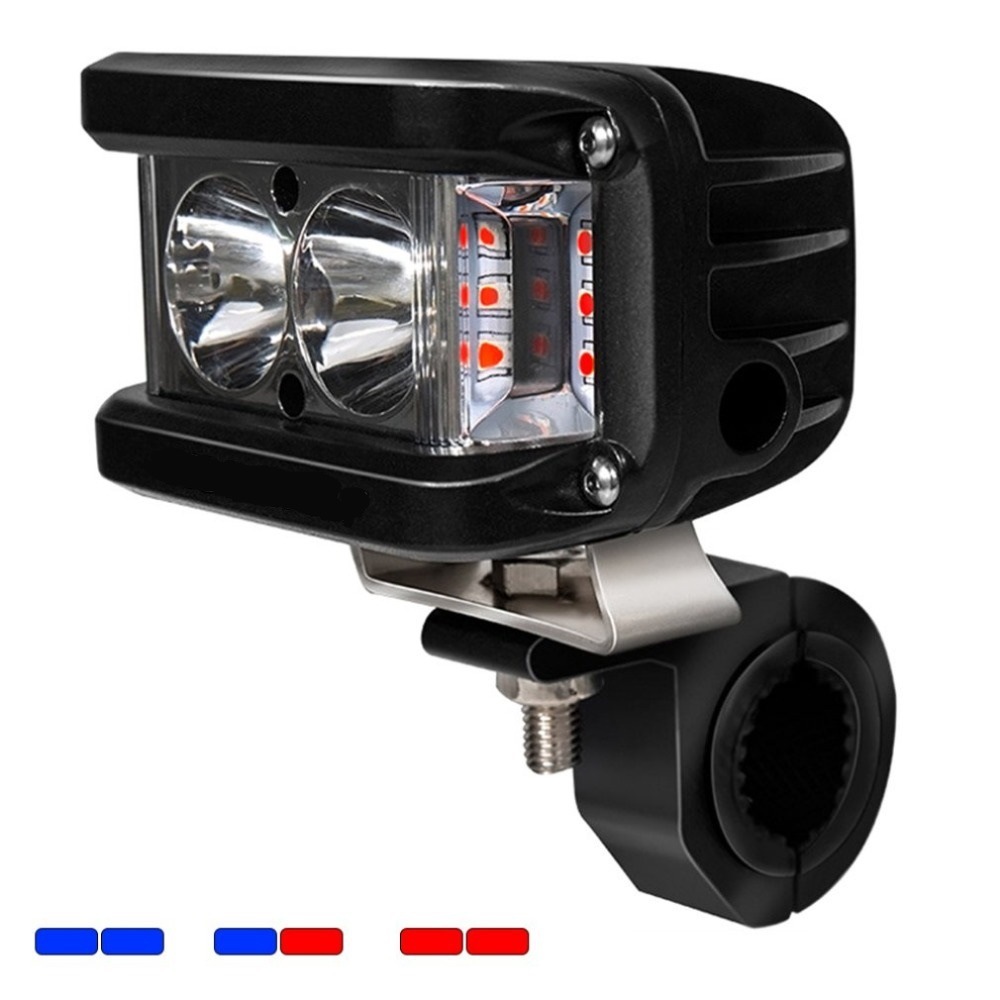 42W 12V Three-sided Luminous Work Light Side-luminous Daytime Running Light Motorcycle Strobe Flashlight New Off-road Vehicle