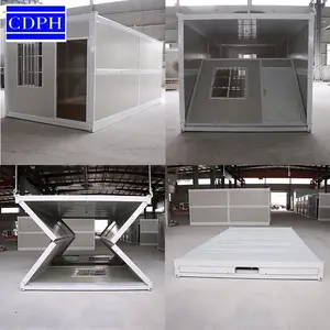 China Folding Fast fold out Flat Pack Prefabricated 20ft 40ft Foldable Portable Modular Tiny Container Houses Homes Camps