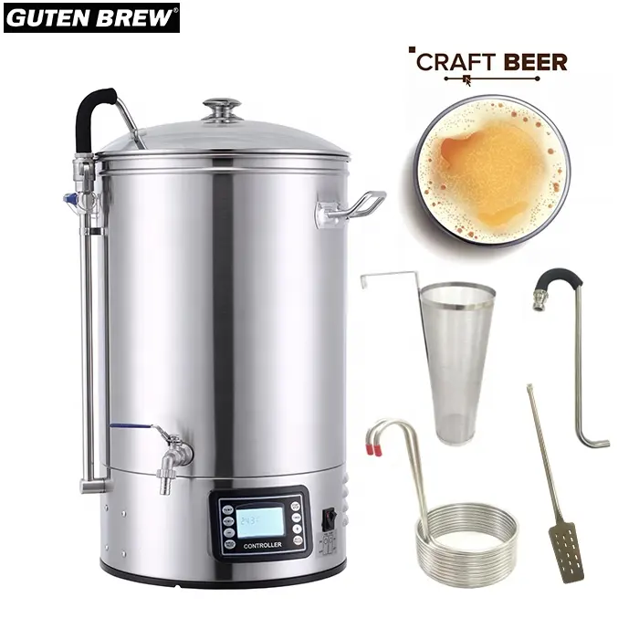 Guten 40L 50L Brewzilla स्टेनलेस स्टील बीयर उपकरण/सभी में एक Microbrewery/Brewhouse उपकरण