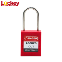 Cadenas de sécurité à clé en acier inoxydable ABS durable de 40 mm avec anse de 4 mm de diamètre pour verrouillage et étiquetage