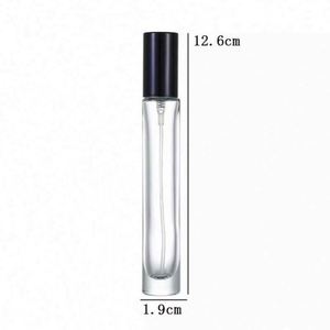 Botella de Perfume Cuadrada de 10 ml con Tapa de Rosca, Pulverizador, Vidrio Transparente, Mini Botella de Viaje para Cosméticos, Impresión OEM - Product Image 5