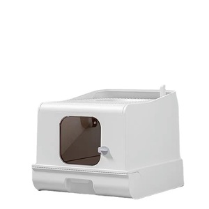 新しいリターボックス超大型完全に密閉されたトップで猫トイレ脱臭猫フロントトップアウトスパッター引き出し特大 - Product Image 6