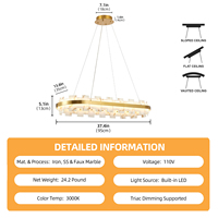 Lustre en albâtre réglable de 46,8 pouces avec texture de pierre naturelle espagnole, livraison gratuite depuis les États-Unis, idéal pour salle à manger