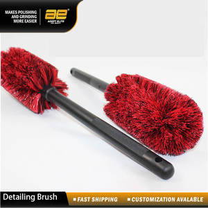 Brosse de lavage de voiture légère en plastique souple rouge de haute qualité Ae pour le nettoyage des jantes de voiture - Product Image 5