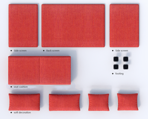 Bộ ghế <span class=keywords><strong>sofa</strong></span> vải hiện đại 3 chỗ ngồi dùng cho phòng tiếp khách văn phòng & nhà ở, căn hộ, phòng ngủ, bệnh viện & xưởng. - Product Image 6